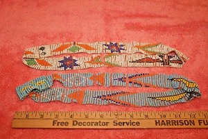 2 Vintage Beaded Western Style Head Bands both Damaged - Picture 1 of 5