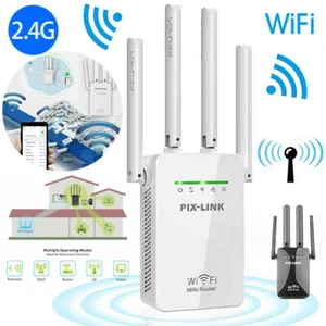 1200Mbps Wireless WiFi Extender Dual Band Repeater Router Range Signal Booster - Picture 1 of 18