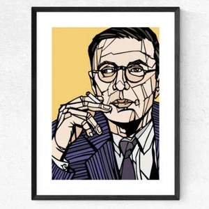 Jean-Paul Sartre Kunstdruck, Archivqualität, Philosophiedruck Wanddeko,  - Bild 1 von 10