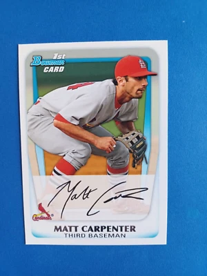 2011 BOWMAN DRAFT MATT CARPENTER #BP66 RC ROOKIE ST. LOUS CARDINALS - Image 1 of 2