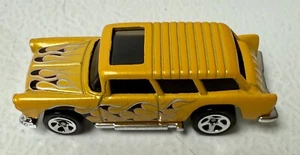 HOT WHEELS #125 Heat Fleet 9/10 '55 NOMAD Yellow Variation w/Chrome 5 Spoke 2009 - Picture 1 of 5