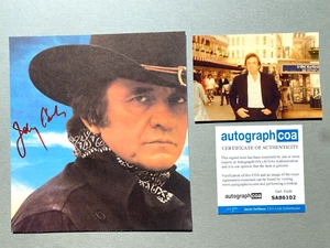 JOHNNY CASH (†2003) In-person signed Vinyl-Bild 20x23 Autogramm COA ACOA + Foto - Bild 1 von 2