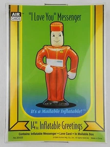 I Love You Messenger Mailable Inflatable Greeting 14" NEW Air Cards - Picture 1 of 3