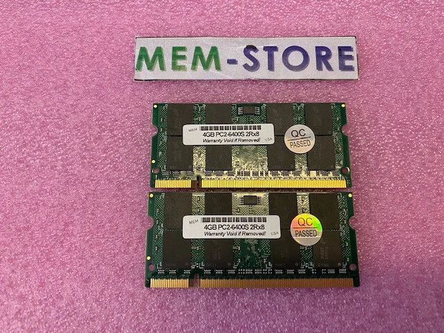 8GB 2x4GB PC2-6400 DDR2-800 SODIMM Memory for HP Elitebook 8530w, 8530p Upgrade - Image 1 of 1