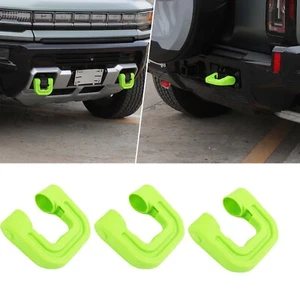 Front + Rear Trailer Track Tow HookProtector Cover For Hummer EV SUV 2024+ green - Bild 1 von 16