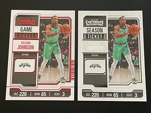 (2) Boleto de juego Panini Contenders 2023-24 Keldon Johnson #68 rojo + espuelas base - Imagen 1 de 2
