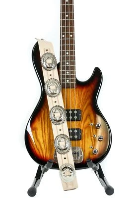 Correa de guitarra clásica concho beige grande ovalada grande de 2 1/4" de ancho Foto 1 de 2