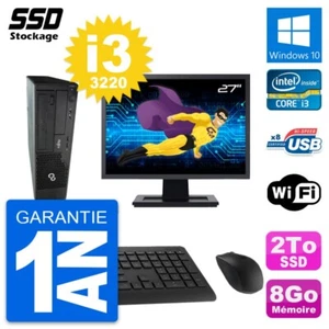 PC Fujitsu Esprimo E510 DT Pantalla 27" i3-3220 RAM 8Go SSD 2To Windows 10 Wifi - Imagen 1 de 8