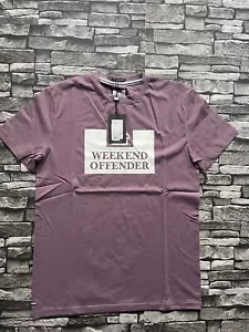 Weekend Offender T-shirt Dark Grape Medium Men M New With Tags Pink Tee - Picture 1 of 6