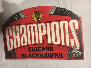 Chicago Blackhawks NEW Wooden 2010 Stanley Cup Sign . NHL Hockey Decor Gift NWT - Picture 1 of 1