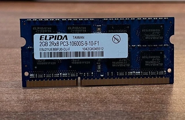 Elpida 2 GB 1x2GB, PC3-10600, DDR3 SDRAM, 1333 MHz, - Image 1 of 1