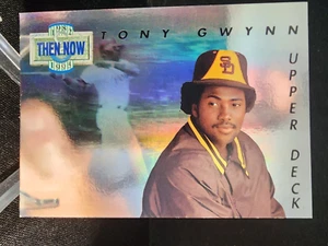 TONY GWYNN 1993 UPPER DECK THEN & NOW HOLO #1TN11 SAN DIEGO PADRES MLB BASEBALL - Picture 1 of 2