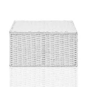 Arpan Storage Basket Hamper Box With Lid Paper Rope Xlage, Large, Medium, Small - Picture 1 of 19