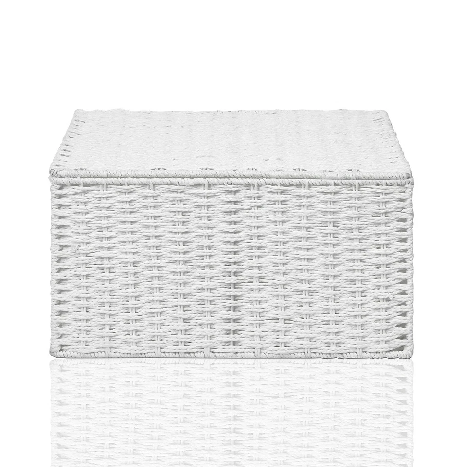 Arpan Storage Basket Hamper Box With Lid Paper Rope Xlage, Large, Medium, Small - Image 1 of 1