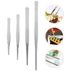4Pcs Stainless Steel Eyelash with Serrated Tips and Non-Skid Handle
