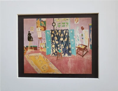 Henri Matisse "The Pink Studio" 磨砂印刷偏移彩色平版画 1990 — 第 1/2 张图片