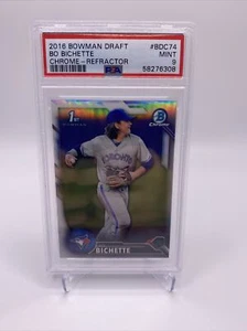 2016 Bowman Draft Bo Bichette Chrome Refractor PSA 9 Mint RC Rookie Blue Jays - Picture 1 of 2