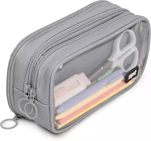 ZIPIT Half & Half Pencil Case | Large Capacity Pencil Pouch | Pencil Bag for Sch - Picture 1 of 6