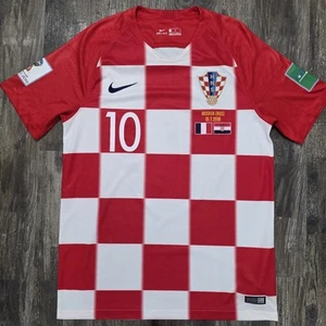 2018 Nike Croatia Home Soccer Jersey Luka Modric Men M World Cup Final France - Picture 1 of 11