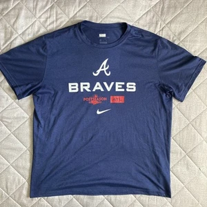 Nike Atlanta Braves Post Season T-Shirt Herren XL Team Issued AJ Minter - Bild 1 von 9
