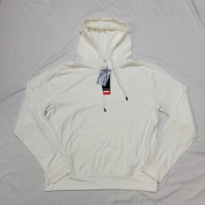 New $175 Stone Rose HOODIE Sweatshirt Men MEDIUM M White T-Series Super Stretch - Picture 1 of 10