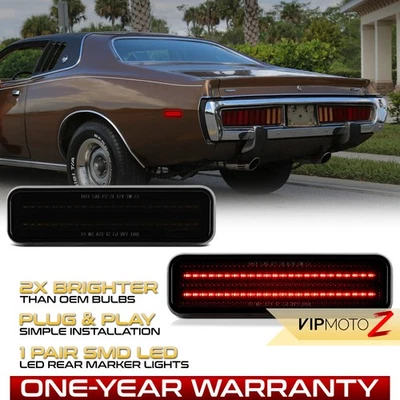 Smoke LED Strip Rear Side Marker Lights For 1970-1974 Duster Barracuda Satellite - Image 1 of 4