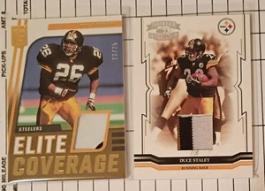 Rod Woodson 2022 Elite Jersey/25 + 2005 Duce Staley GU Patch Prime/25 Steelers - Picture 1 of 19