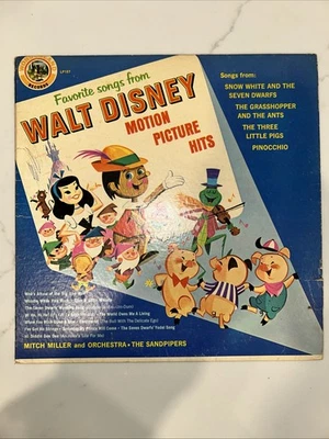 Vintage Walt Disney Golden Records Vinyl Favorite Songs LP107 Mitch Miller USA - Image 1 of 4