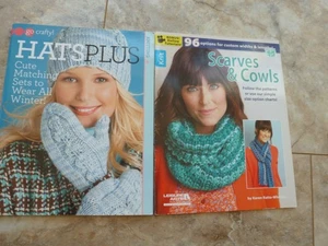 Leisure Arts SCARVES AND COWLS, Go Crafty HATS PLUS - Picture 1 of 2