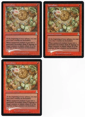 Incendiary x3 3x 1999 Urza's Destiny FOIL Red Unc Enchantment MTG SP - NM AZ1 - Image 1 of 2