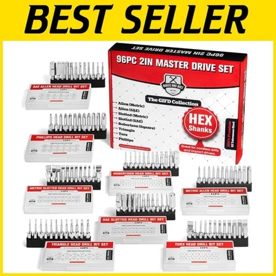 96pc Master Bit Set - Phillips, Robertson, Torx - S2 Steel - Image 1 of 4