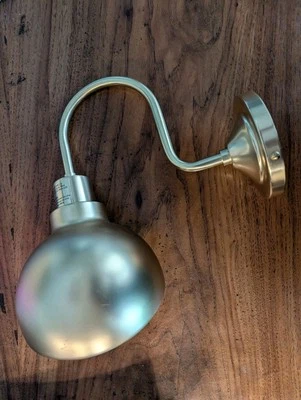 REJUVENATION Regis Single Brass Sconce + Shade - NEW - Image 1 of 4