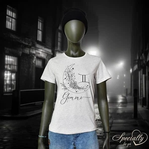 ❦ Camiseta Mujer Estampada LUNA 100% Algodón Horóscopo Astrología Signo del Zodiaco❦ - Imagen 1 de 11
