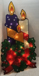 "Northlight 17,5"" Navidad Iluminado Ventana Silueta Vela Trío Interior/Exterior" - Imagen 1 de 7