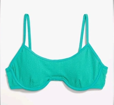 NUEVO Antiguo Traje de Baño Verde Marino Verde Top Bikini XL Para Mujer Foto 1 de 4
