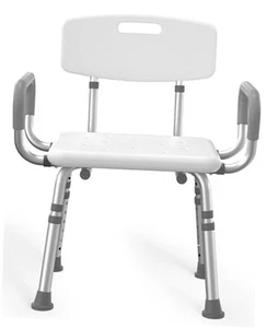 Shower Chair for Inside Shower with Arms and Back, FSA/HSA Eligible 500 lbs - Picture 1 of 7