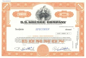 S.S. Kresge Co. - 1916 datiert Specimen Stock Certificate - Specimen Stocks & Bond - Bild 1 von 1