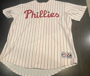 Vintage Majestic COLE HAMELS PHILADELPHIA PHILLIES Stitched Jersey Size XL - Picture 1 of 5