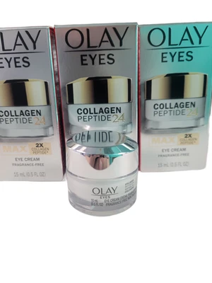 (3 pack) Olay Eyes Collagen Peptide 24 MAX Fragrance Free Eye Cream - 0.5 oz. - Image 1 of 4