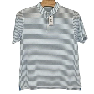 Tasc Performance Neu mit Etikett Herren XXL Cloud Polo Kurzarm Brookline Streifen weiß blau - Bild 1 von 7