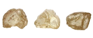 35,37 Gramm GRAMM DREI GOLDGELBE SONNENSTEINE LABRADORIT FACETTE EDELSTEIN GROB OSR13 - Bild 1 von 4