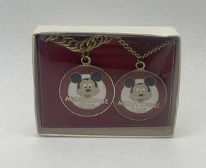 Vtg Disney Mickey Mouse Club Gold Toned “Disney Productions" Necklace & Bracelet - Picture 1 of 4