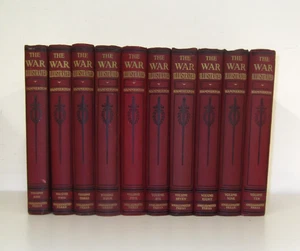 Rare "The War Illustrated" Hammerton Hardback Volumes 1 to 10.  Nice Cond.  #W3 - Bild 1 von 12