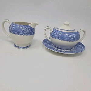 Vintage Queen's Albertine Zuckerdose blau englisches Porzellan England Ersatz - Bild 1 von 17