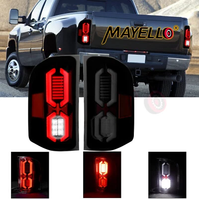 Dark Smoke LED 尾灯适用于 2007 - 2014 雪佛兰 Silverado 1500 2500 3500HD 07-13 — 第 1/4 张图片