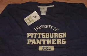 University Of Pittsburgh Panthers T-shirt Large Property Of Logo Embroidered   - Picture 1 of 2
