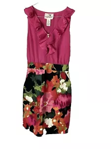 Anthropologie Tabitha Dress Great Escape Women’s Size 0 Pink Floral - Picture 1 of 8