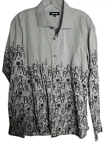 Jared Lang Sz L Long Sleeve GRAY PEOPLE Shirt - Picture 1 of 4