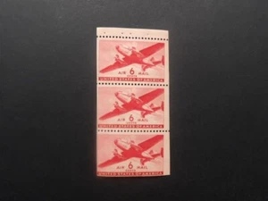 C25a 6c Transport Plane Booklet Pane of 3 MNH OG F/VF - Picture 1 of 1