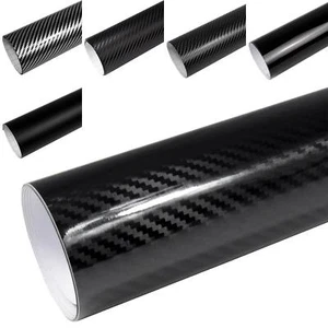 9,8€/m² Auto-Folie SCHWARZ 3D 4D 5D Carbon Folie GLANZ MATT Folie Blasenfrei - Bild 1 von 12
